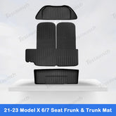 2021-2024 Model X Floor Mat Trunk Mat Cargo Liner All-Weather TPE